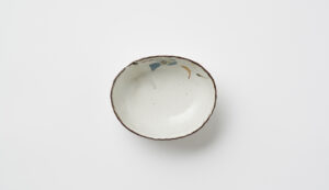 Paper Painting Blue Bird Oval Bowl (Handwork)