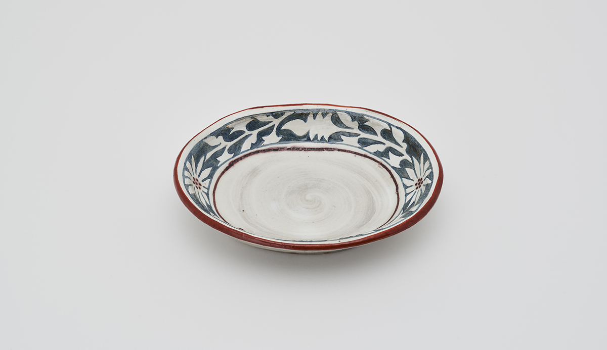 Flowering Plant Oval Small Dish